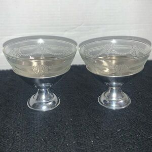 Macbeth Evan’s Depression Sherbet Glasses set of 2
